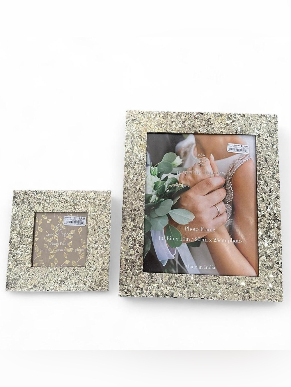 Nanette Lepore Sparkling Gold Mosaic Picture Frames